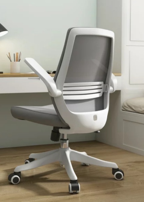 SIHOO Ergonomic Office Chair Mid-Back Home Desk Chair with Lumbar Support Small Mesh Computer Chair, Gray