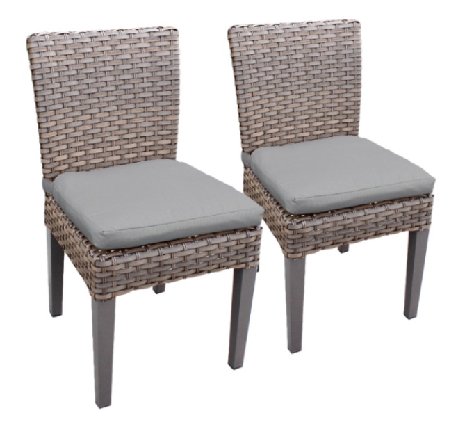 2 Monterey Armless Dining Chairs (incomplete, no cushions) 