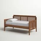 Elwyn Vintage French Inspired Ash Wanut Finished Wood And Synthetic Rattan Daybed
