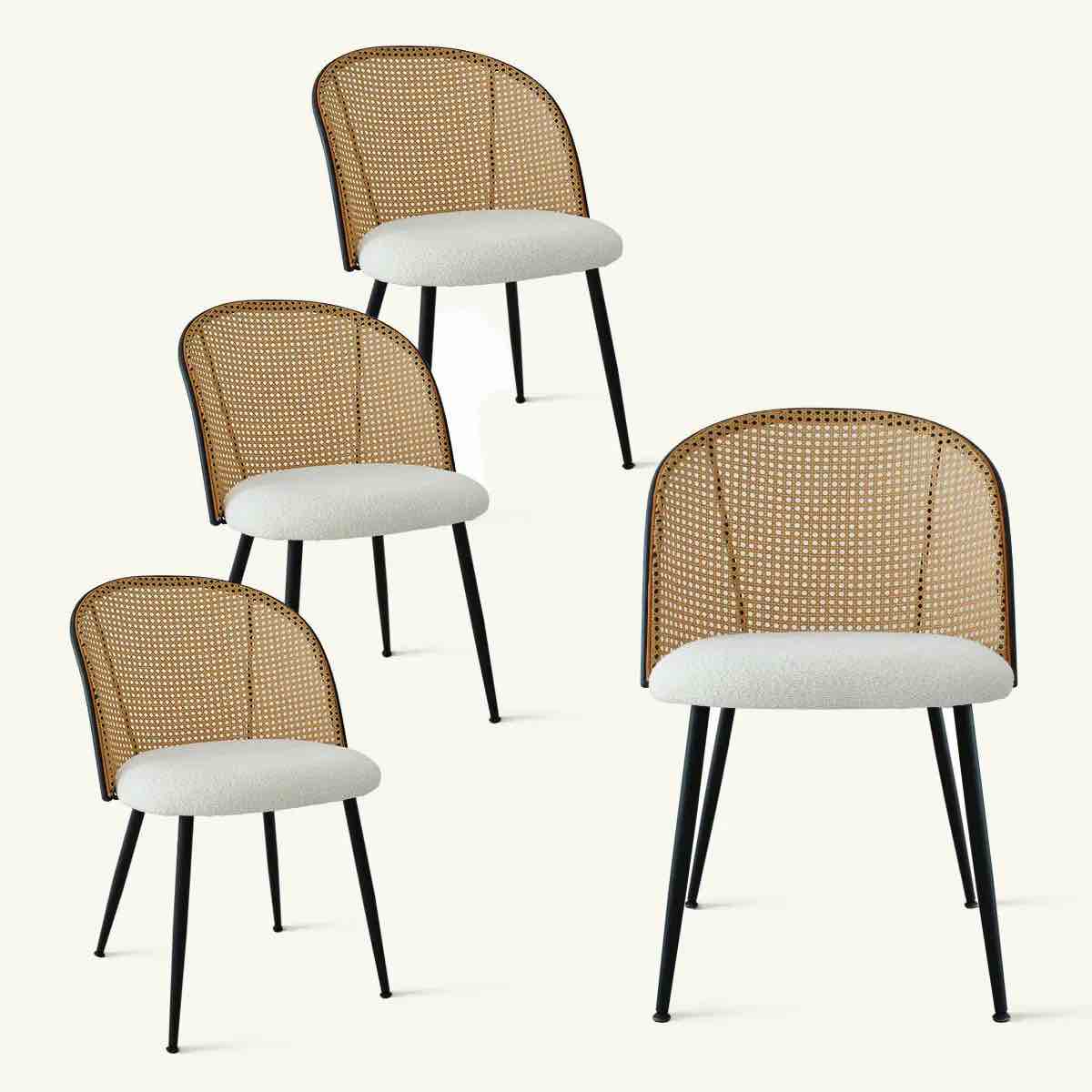 Balian Faux Leather Upholstered Metal Side Chair(  Set Of 4)