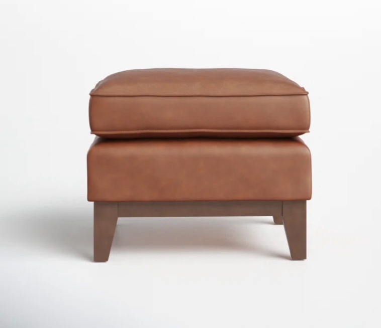 Cascades Leather Ottoman