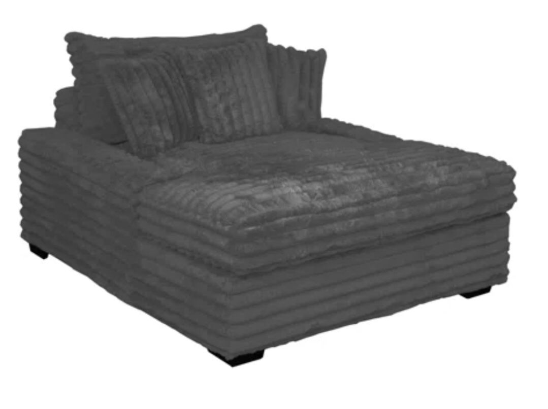 Makynlei upholstered chaise lounge grey 