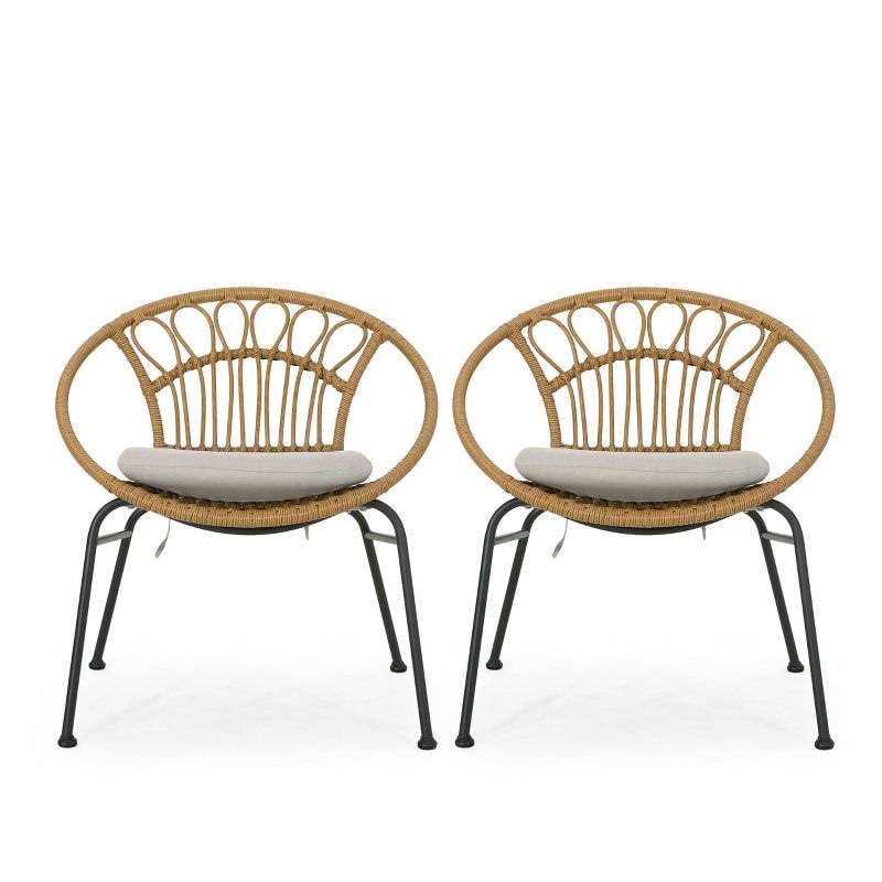2 piece light brown + beige chair 65486.00LBRN (similar to stock photo)