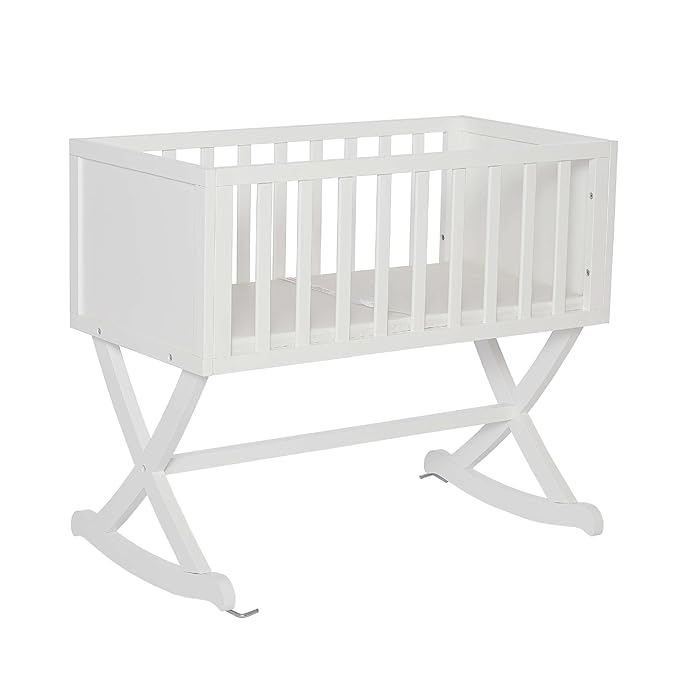 Dream On Me Luna/Haven Cradle, white, 37x19x31.5 Inch (Pack of 1)