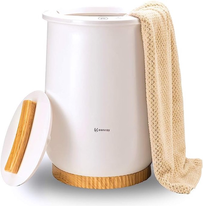 Keenray Towel Warmers, Luxury Bucket Towel Warmer, Large Towel Warmer for Bathroom, Auto Shut Off, Fits Up to Two 40"X70" Oversized Towels, Bathrobes, Blankets, PJ's and More