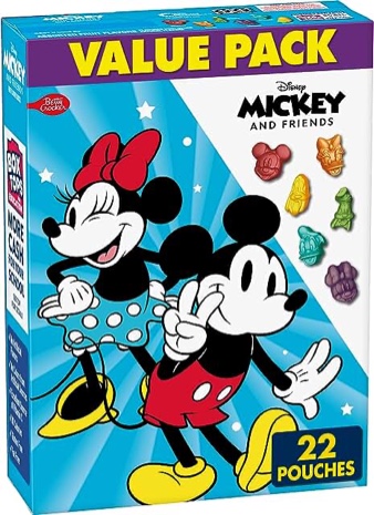 Mickey & Friends Fruit Flavored Snacks, Treat Pouches, Value Pack, 22 ct