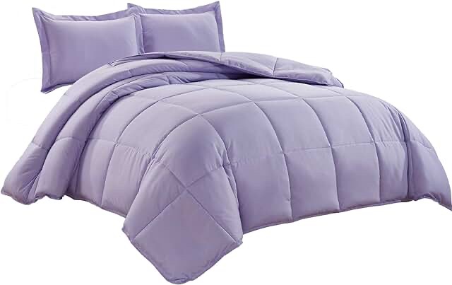 Chezmoi King Size Purple Comforter Set