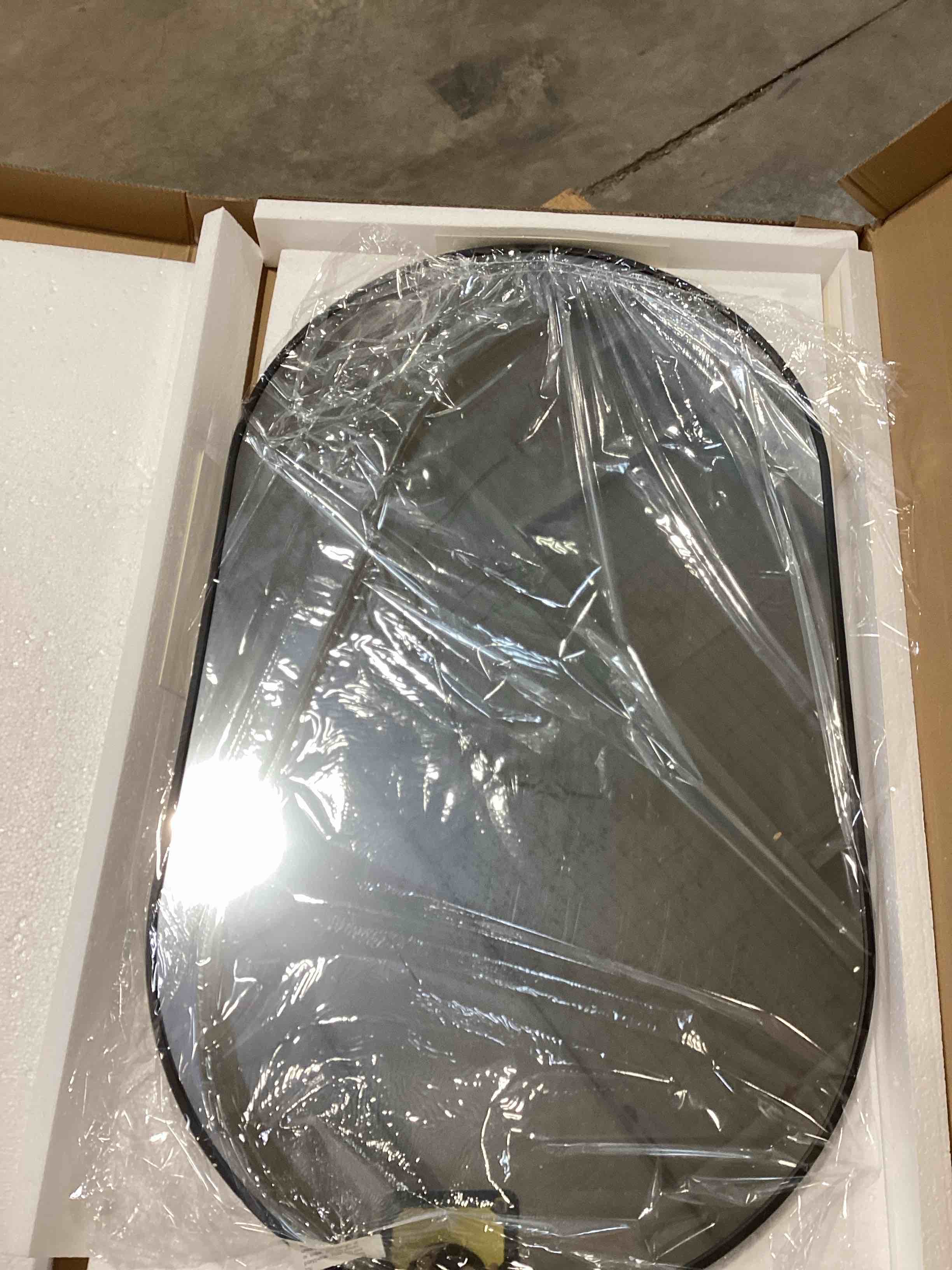 Black wall mount mirror 