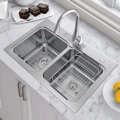 Allen+Roth The Hoffman Collection Double Bowl Kitchen Sink