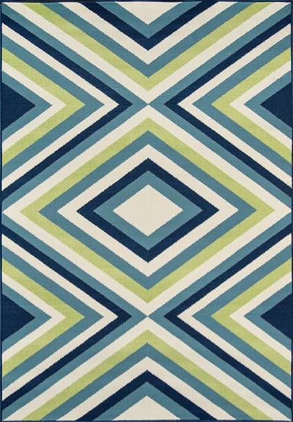 Momeni Rugs , Baja Collection Contemporary Indoor & Outdoor Area Rug, Easy to Clean, UV protected & Fade Resistant, 6'7" x 9'6", Multicolor