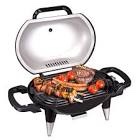 VANSTON Portable Outdoor Electric Barbecue Grill & Smoker - 1500W, Cart Style, Black, Built-In Thermometer