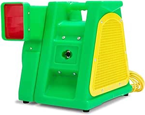 B-Air 2 HP Air Blower, Powerful Bounce House Blower Fan for Large Inflatable Bouncy House, Bouncy Castle and Water Slides , BA-BP-2-PL, Green