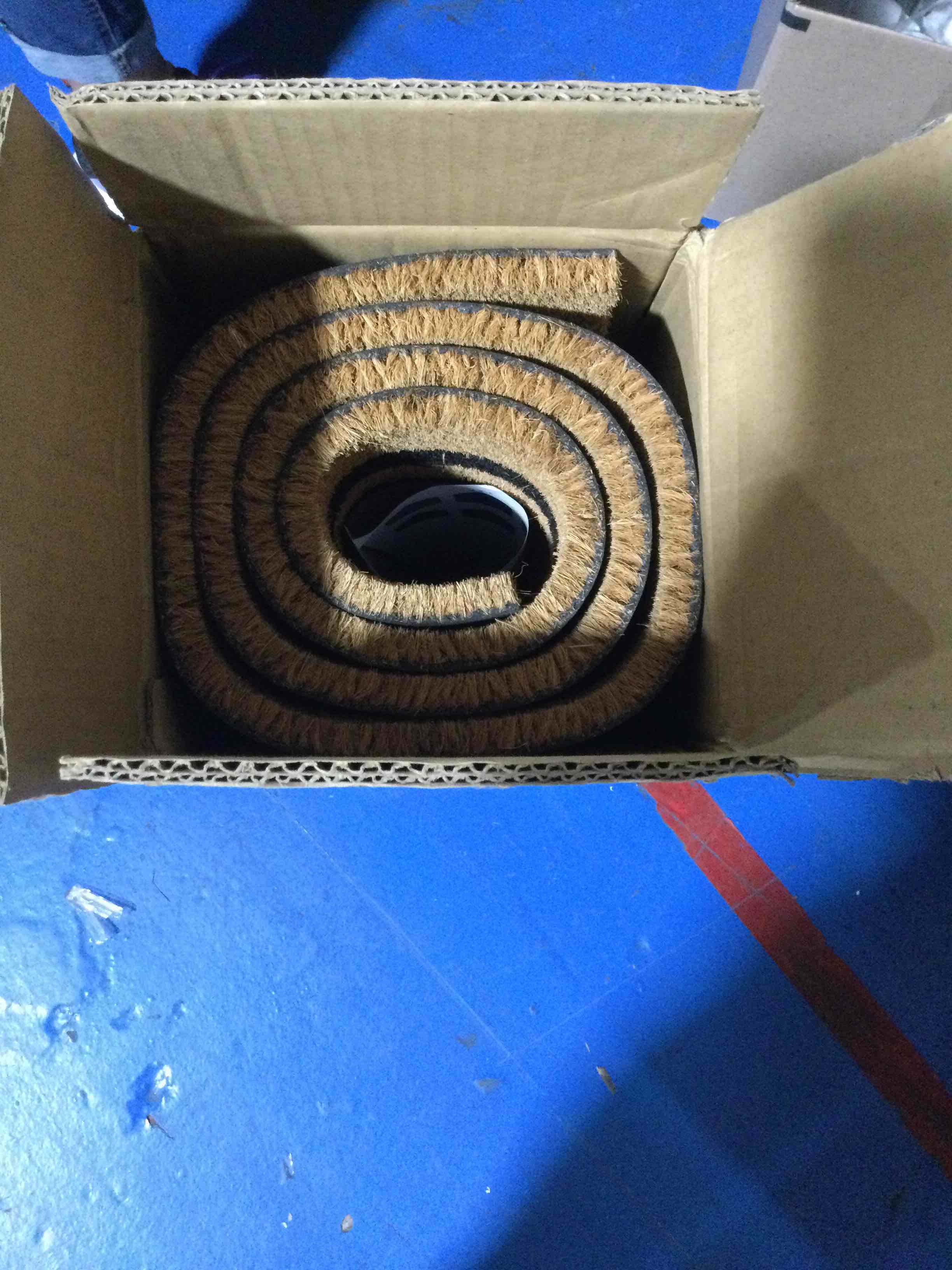 Kempf Double Border XXLarge Coco Coir Mat, Rubber Vinyl Backing, Great for Double Doors, Indoor Outdoor Entrance Rug, 24 x 72-Inch, Black 24" x 72" x 0.5" Black