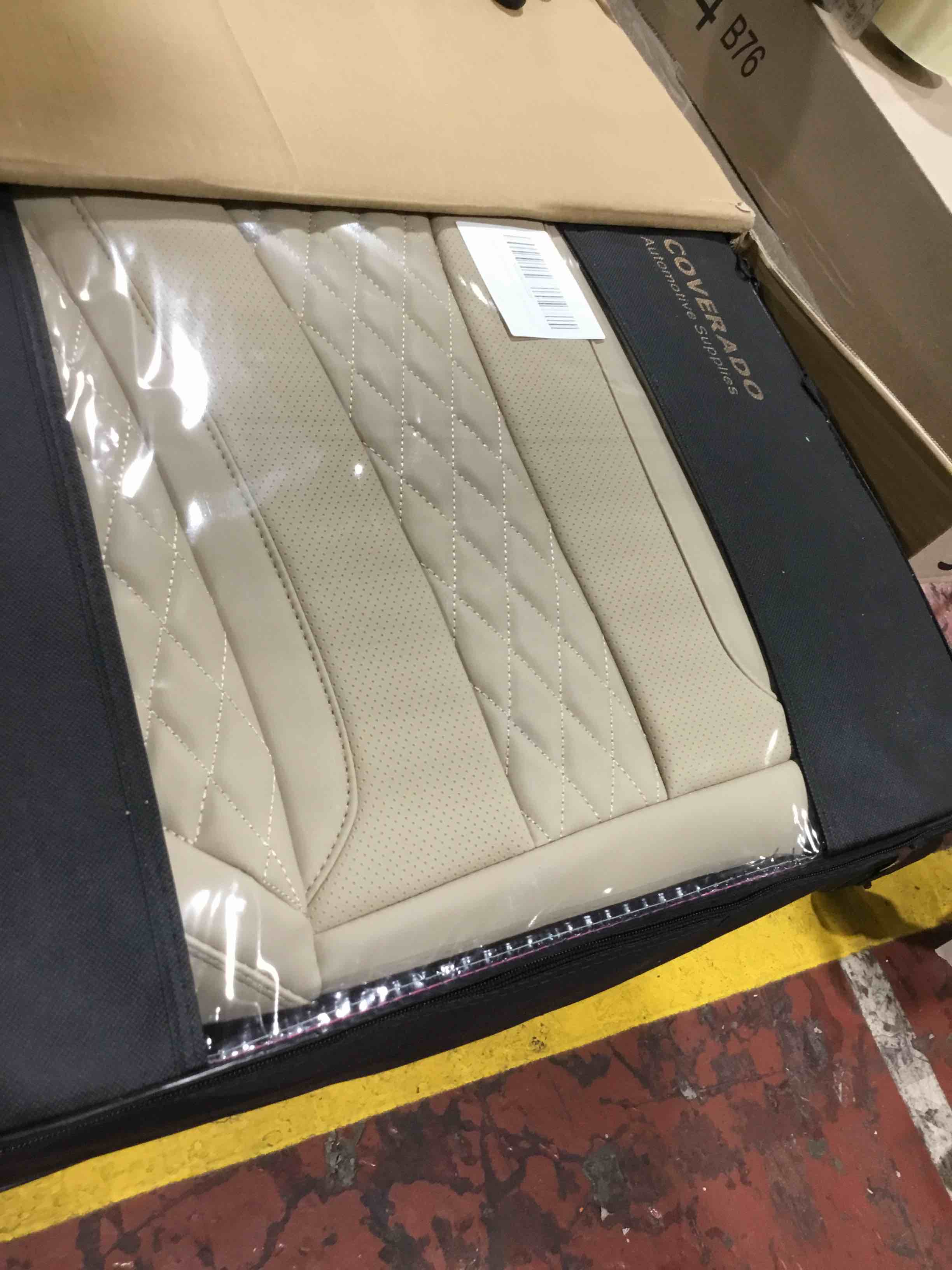 Coverado Leather Seat Covers Full Set, 5 Seats Universal Seat Covers for Cars, Waterproof Luxury Leatherette Seat Cushions, Front and Rear Seat Protectors, Auto Seat Covers Fit for Most Vehicles Beige Beige FullSet