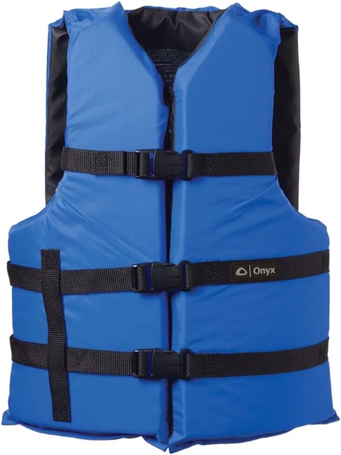 ONYX General Purpose Boating Life Jacket Oversize, Blue(( similar to stock ))