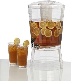 CreativeWare CreativWare 3-Gallon Mosaic Beverage Dispenser, Clear ((((similar to stock))))