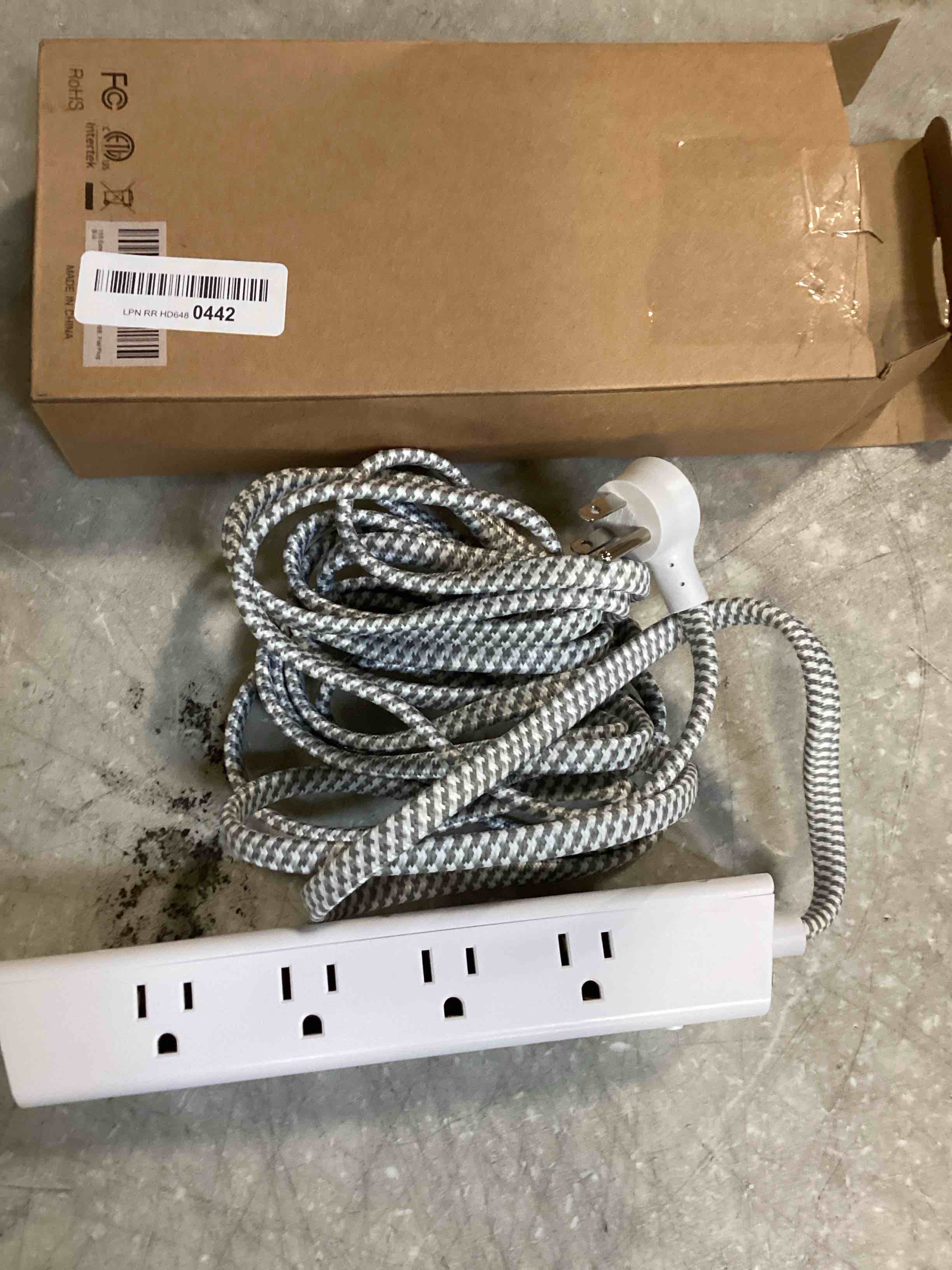 15FT Extension Cord - Power Strip Surge Protector, Long Cord with 12 Widely AC Outlets 3 USB, Flat Plug Extension Cord, Wall Mount, Desk Charging Station for Office Home College Dorm Room Essentials