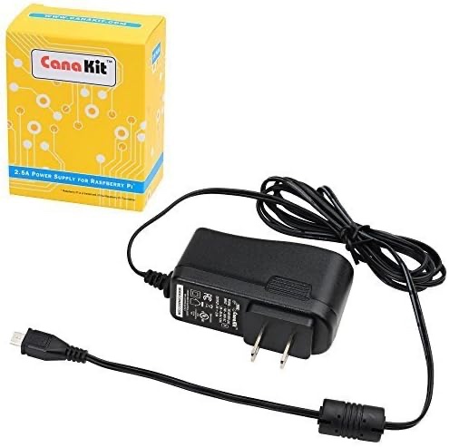 CanaKit 5V 2.5A Raspberry Pi 3 B+ Power Supply/Adapter