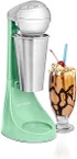 Nostalgia Two-Speed Electric Milkshake Maker and Drink Mixer, Includes 16-Ounce Stainless Steel Mixing Cup & Rod, Jade Green