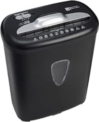 Amazon Basics 8 Sheet Cross Cut Paper and Credit Card Shredder with 4.1 Gallon Bin, Black