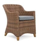 WINSTON FURNITURE Truss Natural Teak Wood Stationary Outdoor Captains Lounge Chair with Sunbrella Cast Slate Cushion (2-Pack)