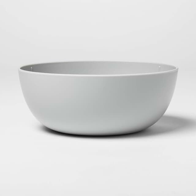 37oz Plastic Cereal Bowl Polypro Jet Gray - Room Essentials™