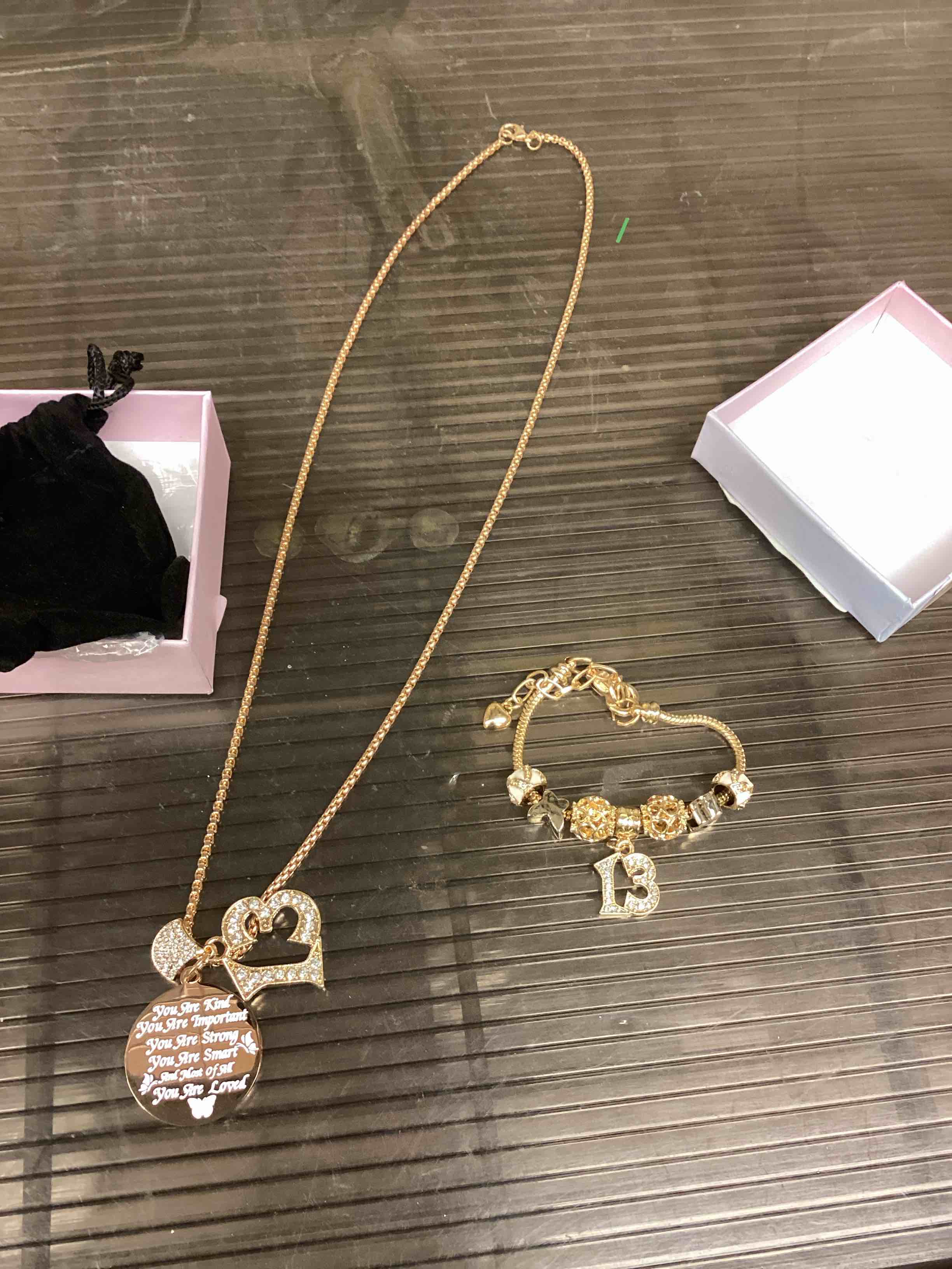 Gold “13” costume jewelry