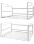 Nxconsu 2Pack Under Shelf Storage Cabinet Hanging Basket Organizer Under Pantry Storage Shelf Rack Holder for Kitchen Cupboard Desk Table Bookshelf Can Bottle Heavy Duty All Metal Slide-in White