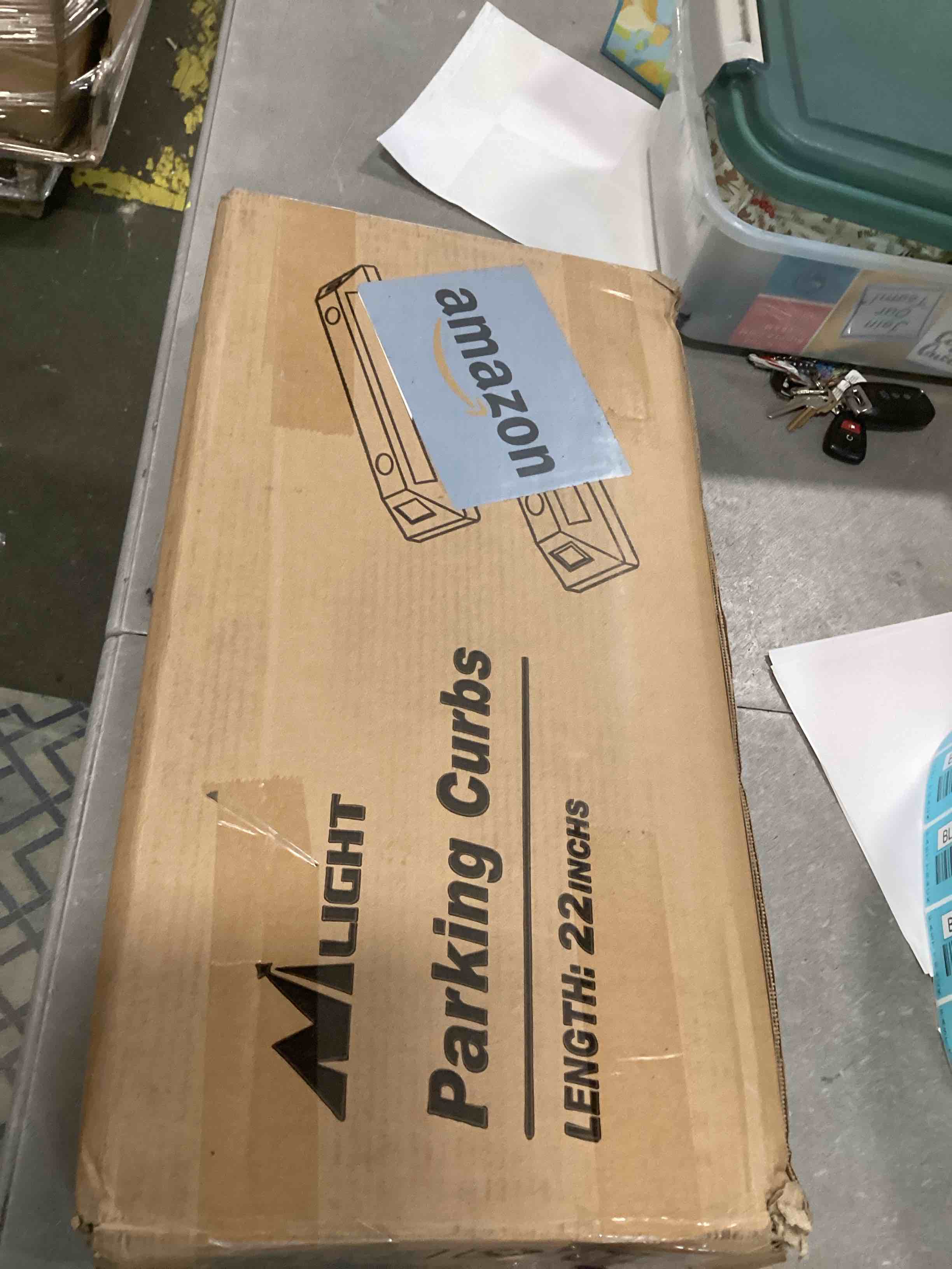 Nilight Parking Curb - Heavy Duty Rubber Garage Driveway Car Wheel Stopper Parking Aid Block Gadgets, 2-Pack