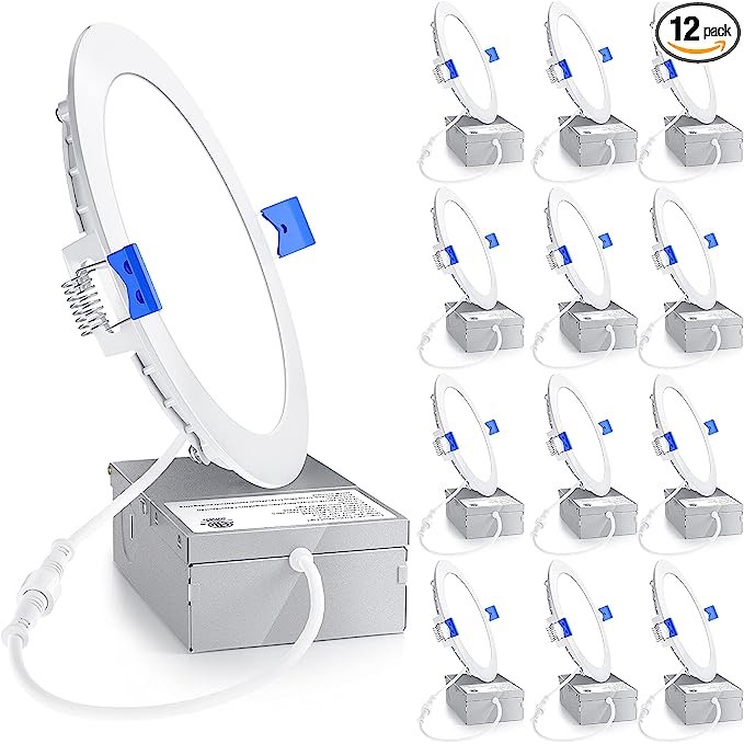 ultra thin led recessed ceiling light with junction box