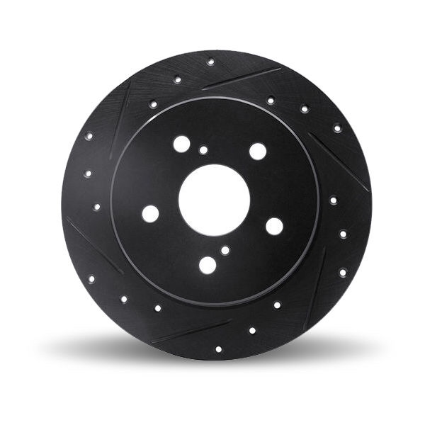 Drilled and Slotted Black Zinc Brake Rotor 633-03021R