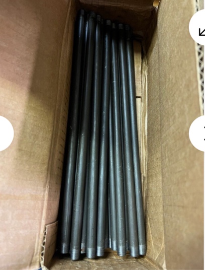 Anvil Black Anodized Steel, 1/8 in x 12 in Nominal Pipe Size 25 Pack 11X038