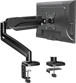 MOUNTUP Laptop Arm Mount for Desk Holds 3.3-17.6lbs, Single Laptop Computer Desk Mount for 13-17 Inch Notebook Fully Adjustable Laptop Tray Stand with Gas Spring Arm, with Clamp/Grommet Base MU4007