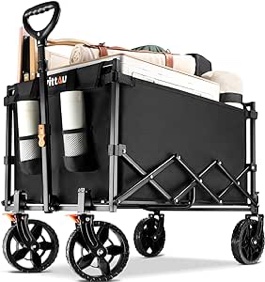 NEBICALS Small Wagon, ??????????? ???????? ?????, Grocery Wagon, Utility Garden Cart, Folding Wagon with Wheels for Garden Sports Outdoor