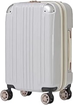 DELSEY Paris Helium Aero Hardside Expandable Luggage with Spinner Wheels, Latte, Checked-Large 29 Inch