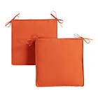 Greendale Home Fashions Outdoor 18-inch Square Reversible Seat Cushion, Sunrise 2 Count