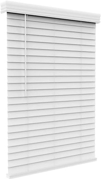 ARLO BLINDS Faux Wood Blinds with Crown Valance - 34.625" W x 36" H, White Cordless 2 Inch Horizontal Blinds - for Kitchen, Bedroom, Bathroom, Living Room, Glass Door Interior Windows