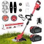 21V 2x2.0Ah Weed Eater Battery Powered, 4-in-1 Grass Trimmer