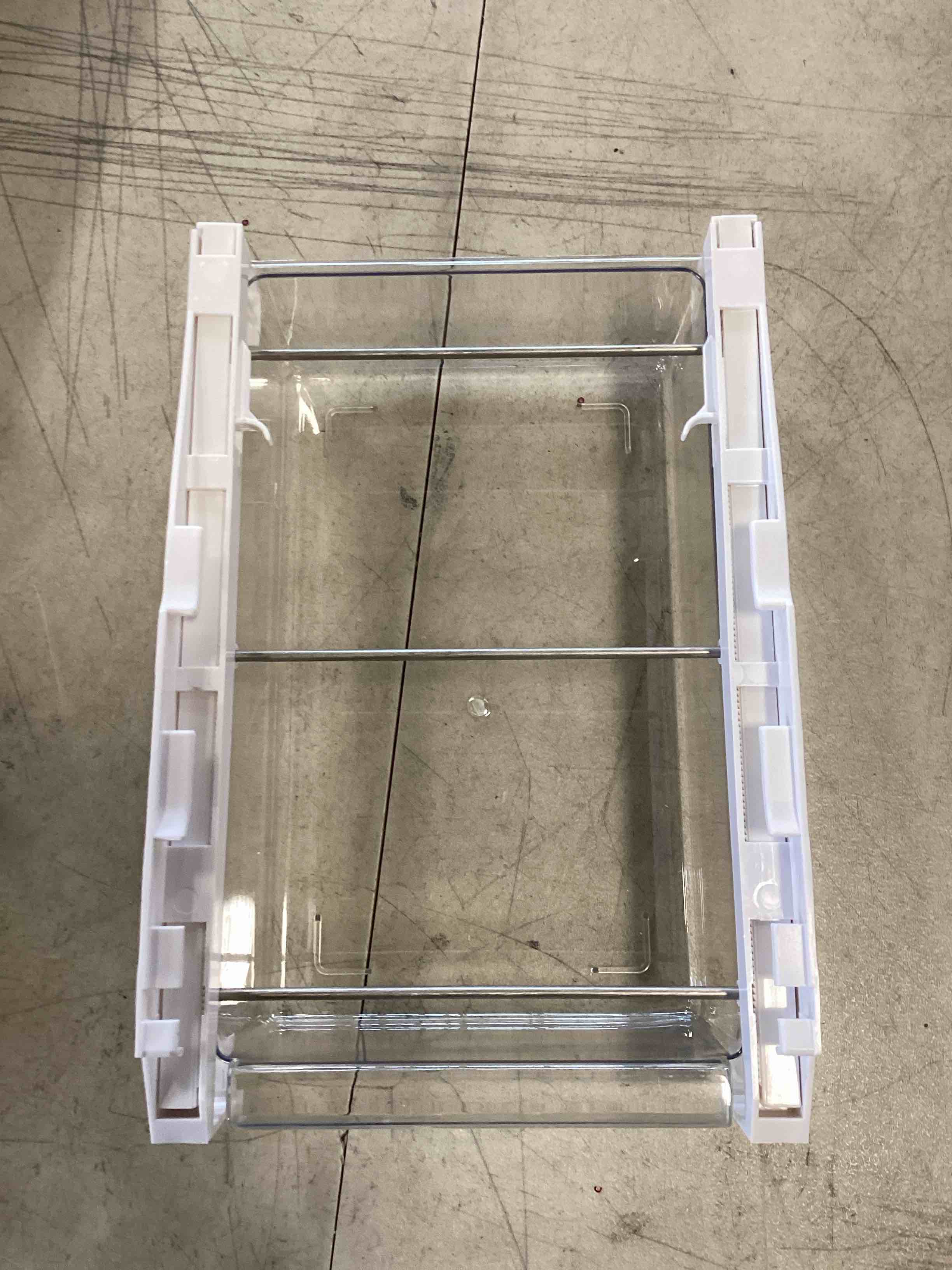 URALFA 2 Pack Fridge Drawer Organizer, Refrigerator Drawers for Fruit and Vegetable, Refrigerator Organization and Storage Box, Transparent Pull Out Drawer Fit for Fridge Shelf Under 1.1"