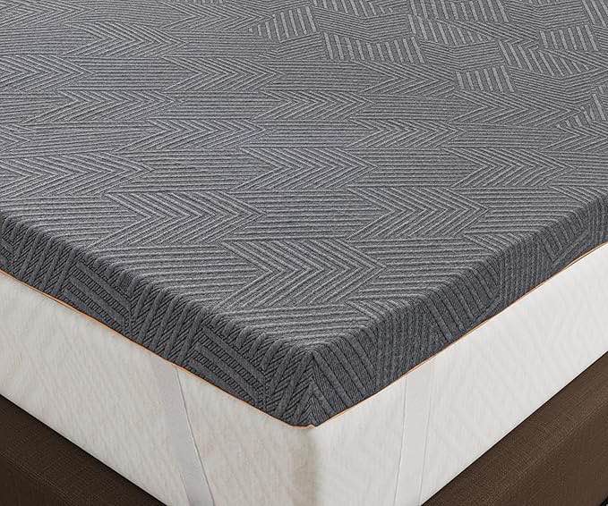EGOHOME Topper 3 Inch King Memory Foam Mattress Topper, Cooling Gel Foam Mattress Topper for Pressure Relief, Bed Topper in a Box with Removable & Washable Cover, CertiPUR-US Certified, 76"×80"