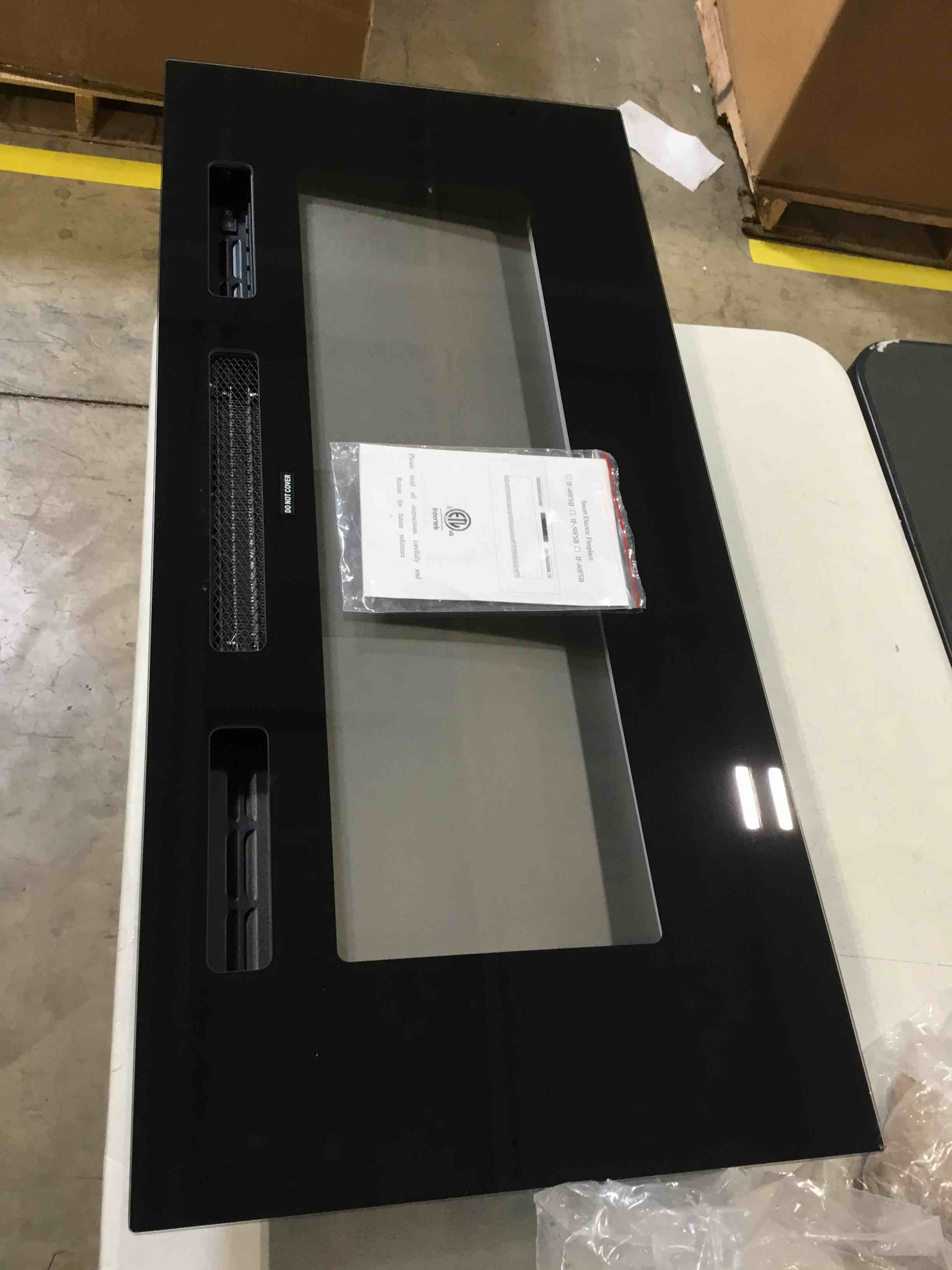 42 in. Wall Mount and Recessed Electric Fireplace in Black