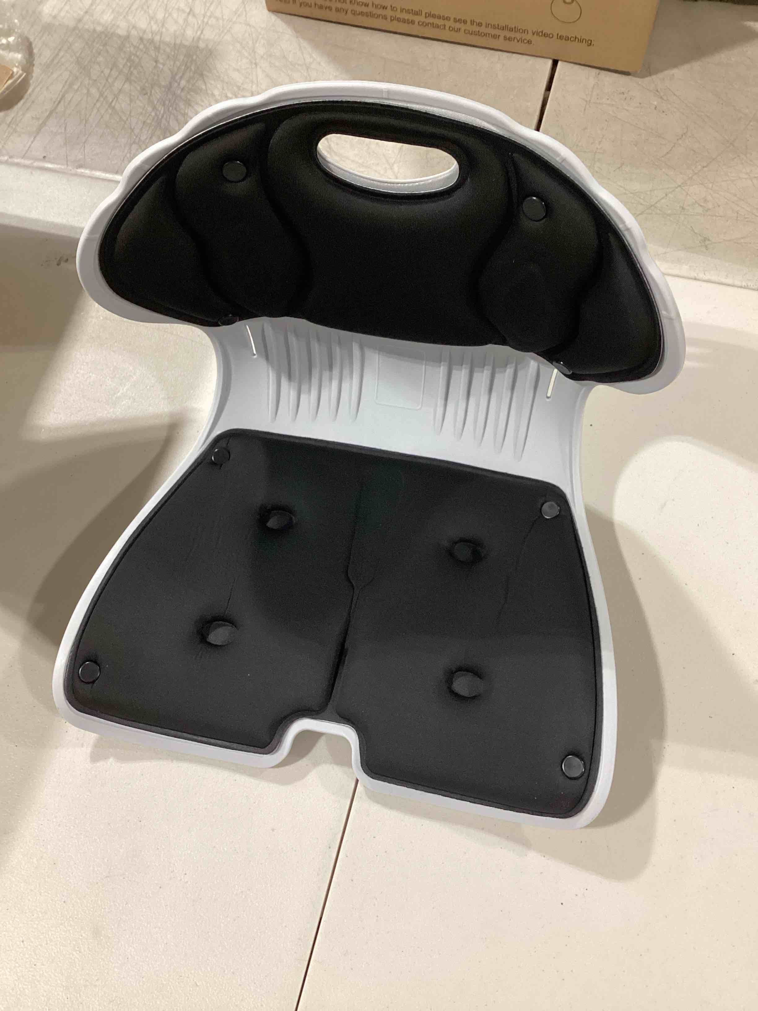 Back and Lumbar Support, Ergonomic Lower Back Chair Support Petal Shape Waist Protection Chair Back Posture Corrector Sitting Posture Correction Cushion Large(Black)