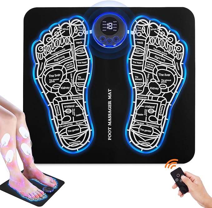 EMS FOOT MASSAGER EMS Foot Massager Mat for Muscle Relaxation,Back & Leg Foot Massage, TENS (Mode:KTR-2493) Visit the Phixnozar Store