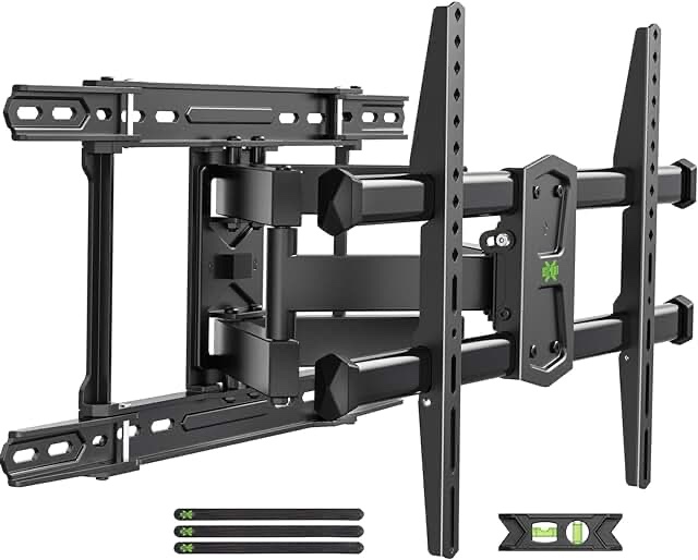 USX MOUNT UL Listed Full Motion TV Wall Mount for Most 32"-70" Flat Screen/LED/4K TVs, Swivel/Tilt TV Bracket with Articulating Dual Arms, Max VESA 400x400mm, Load 110lbs, for 16" Wood Stud