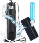 COOSPIDER Sun JUP-01 Aquariums in Tank Submersible Machine w/ 1 Spare Bulb + 2 Replace Filter, fit for 40-80 Gallon, 211gph 9 Watt