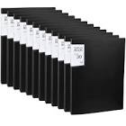 12 Pieces Art Portfolio Binder 9x12 Inch 30 Pockets Art Portfolio Folder with Clear Plastic Sleeves Presentation Book with Sheet Protectors for A4 Artwork, Kids Art Projects, Flexible Cover (Black)