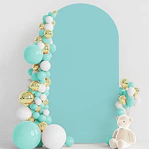 Wokceer 7.2FT Wedding Arch Cover Spandex Fitted Wedding Arch Stand Covers Round Top Chiara Arch Backdrop Cover for Birthday Party Ceremony Banquet Decoration