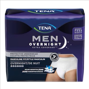 (Size : L/XL/LG/TG)TENA Men Extra Coverage Overnight Underwear | Incontinence underwear