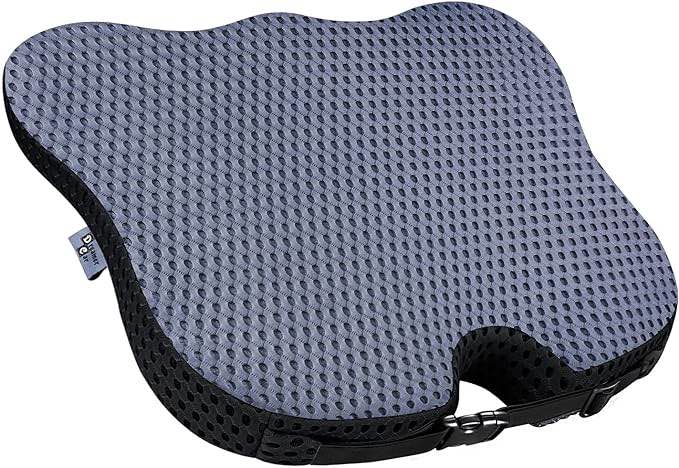 Dreamer Car Wedge Seat Cushion for Car Seat Driver/Passenger- Car Seat Cushions for Driving Improve Vision/Posture - Memory Foam Car Seat Cushion for Hip Pain (Mesh Cover,Gray)
