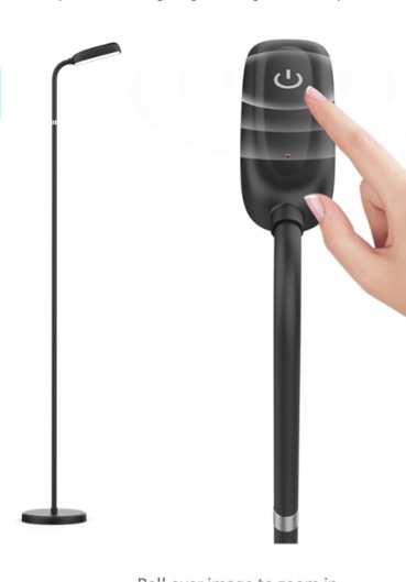 Battery Floor Lamp,Rechargeable Portable Reading Floor Lamp for Living Room,Battery Powered Cordless Lamp,Touch Control for Camping,Emergency Lighting(Black)